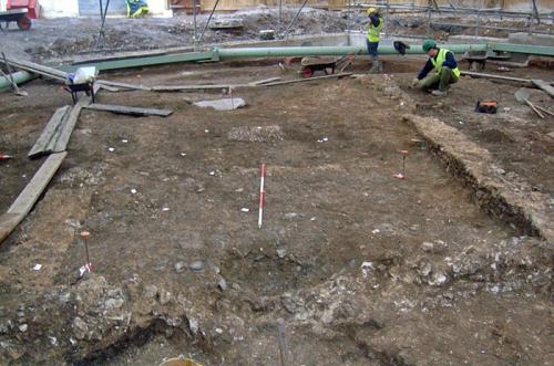 Archaeological excavations at Jewry Street, Winchester, January 2009