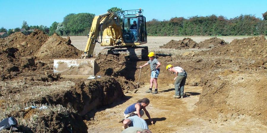Excavating at Northborough, Peterborough