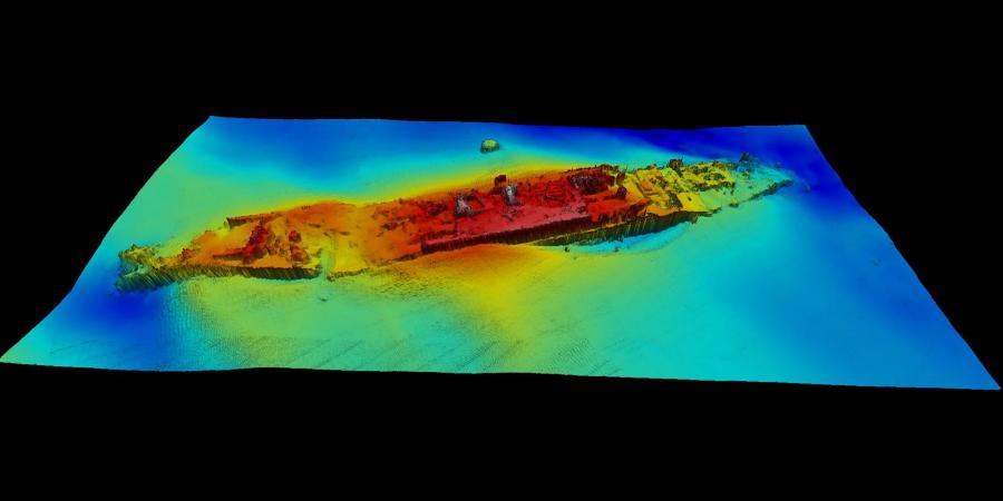HMHS Anglia multibeam geophysical results