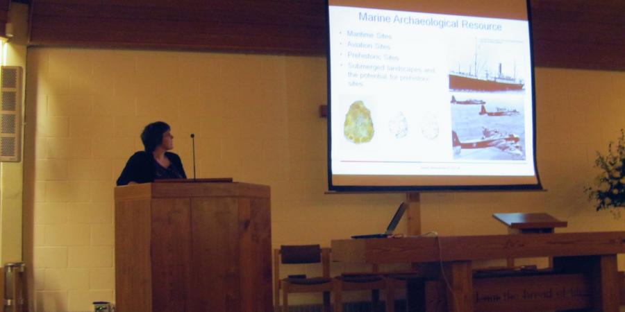 Presentation of submerged prehistory lecture
