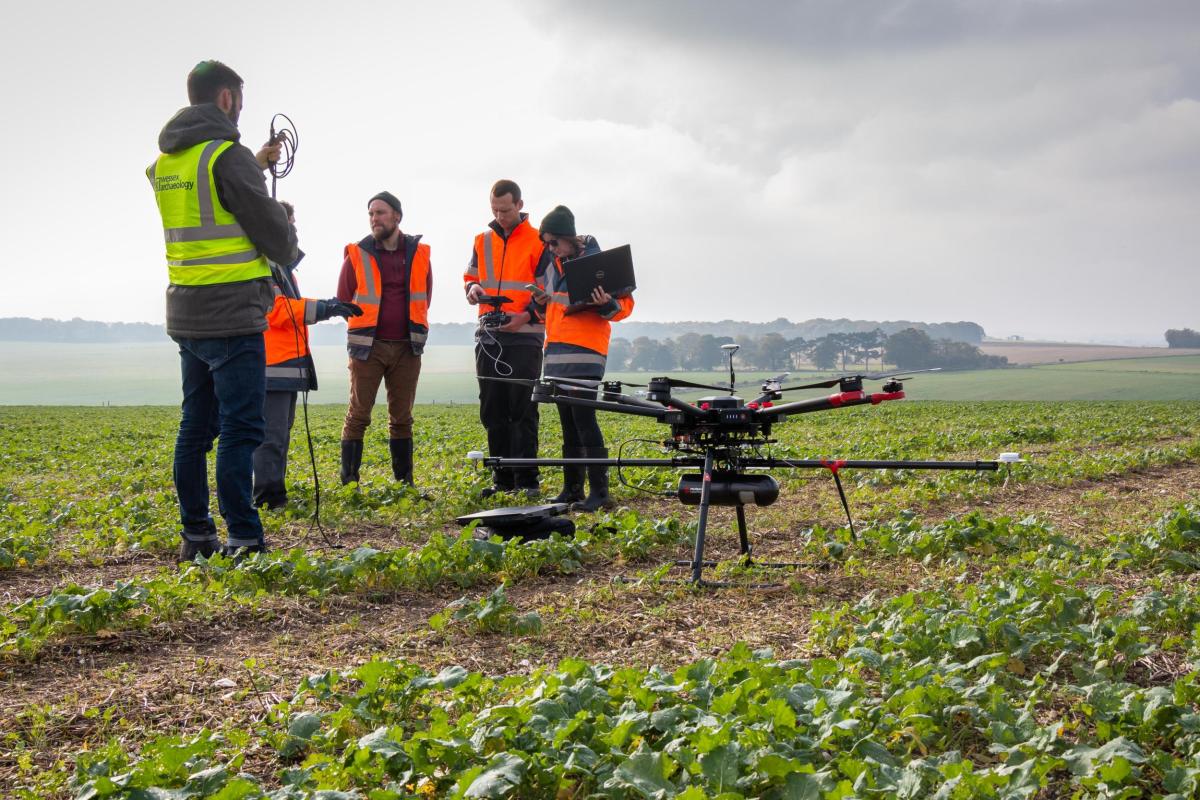 Wessex Archaeology UAV specialists in the field