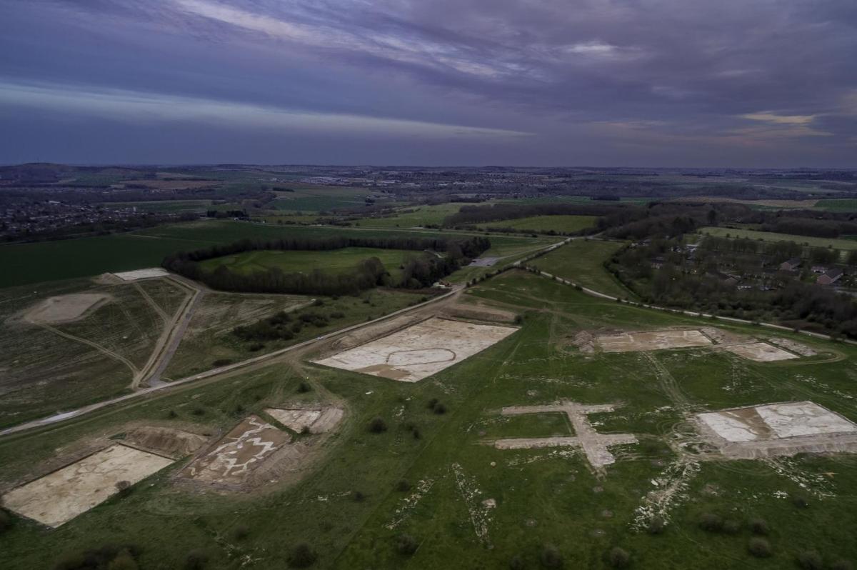 The site at Larkhill, image captured by Rob Rawcliffe of FIDES Flare Media Ltd