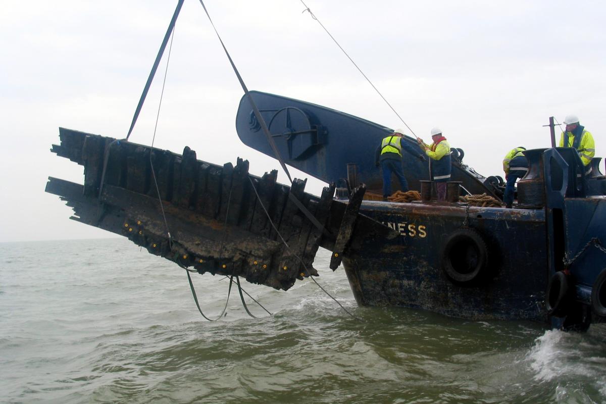 Wreck in the Thames Princes Channel