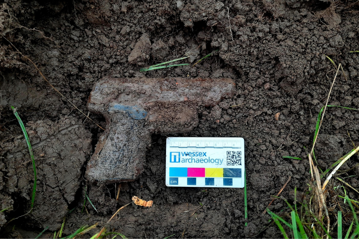 Possible German gun uncovered at Mile End POW Camp