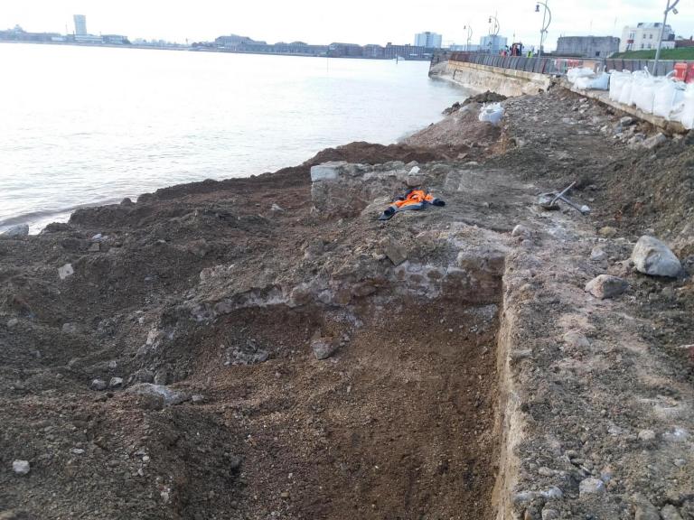 Historic walls uncovered at Southsea