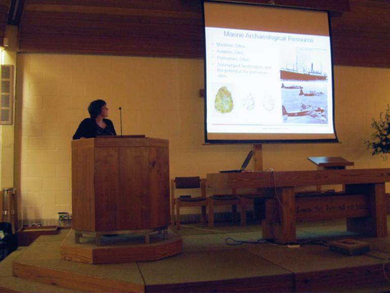 Presentation of submerged prehistory lecture