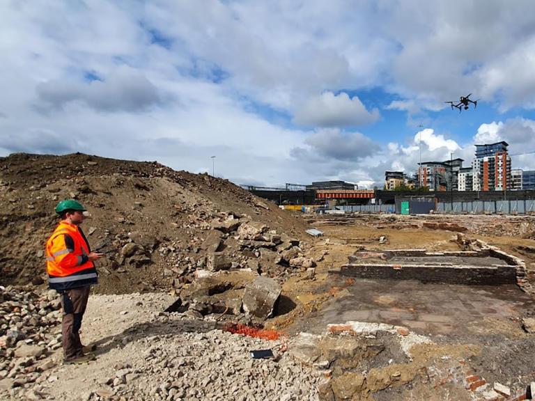 Excavations at Marshall’s Mills, Leeds - UAV