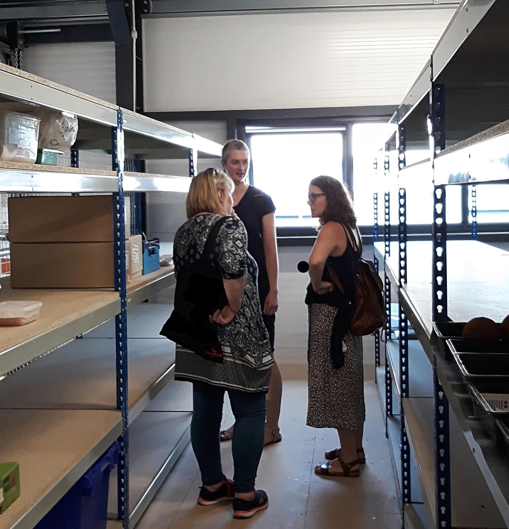 Staff chatting inside the new unit