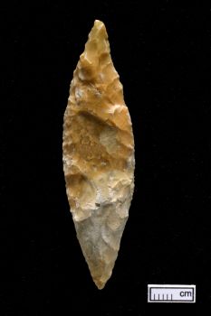 Neolithic flint arrowhead from K2
