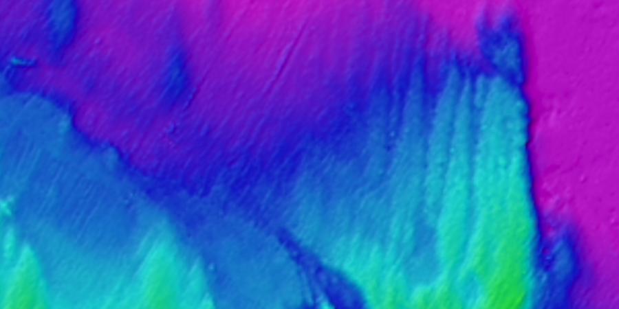 Multibeam bathymetry of a section of seabed