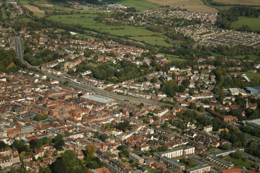 Salisbury, seen from the air