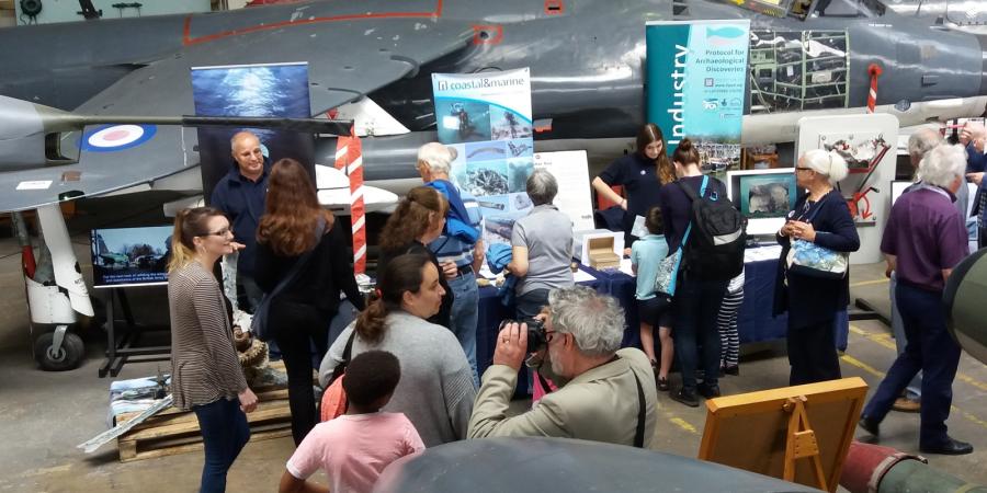 Talking to visitors at our stand for the RAF centenary celebrations