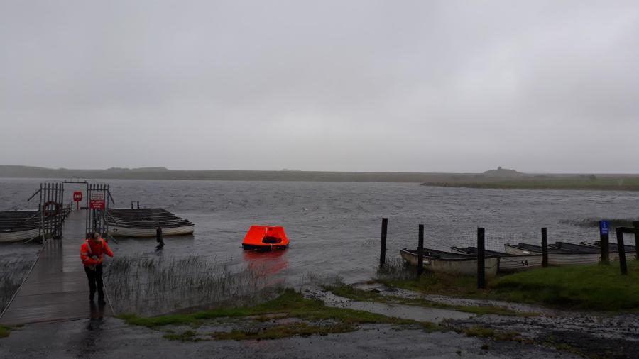 coast view on a foggy day