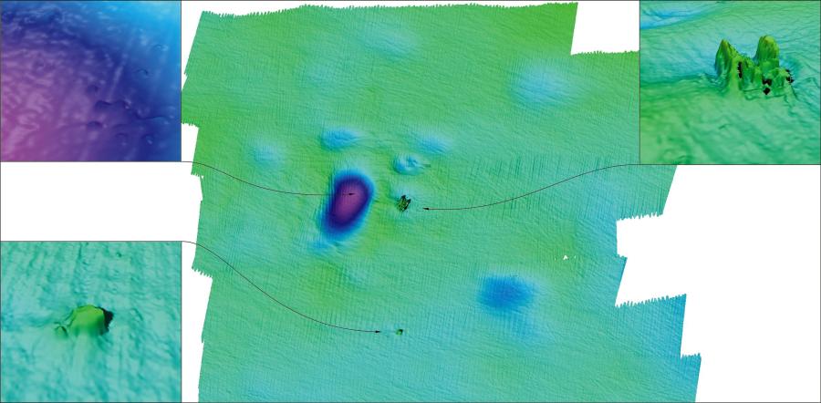 Multibeam image of Mary Rose wreck site