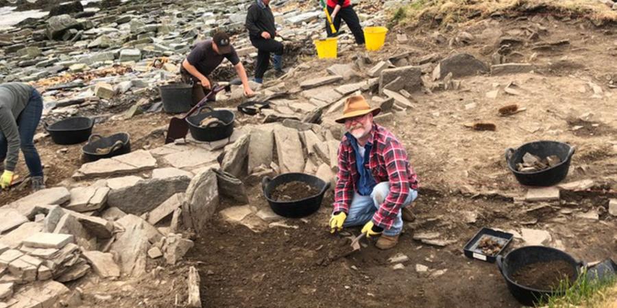 Alan Braby excavating