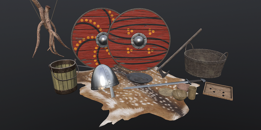 Virtual Reality 3D assets from our virtual experience of Saxon homelife 