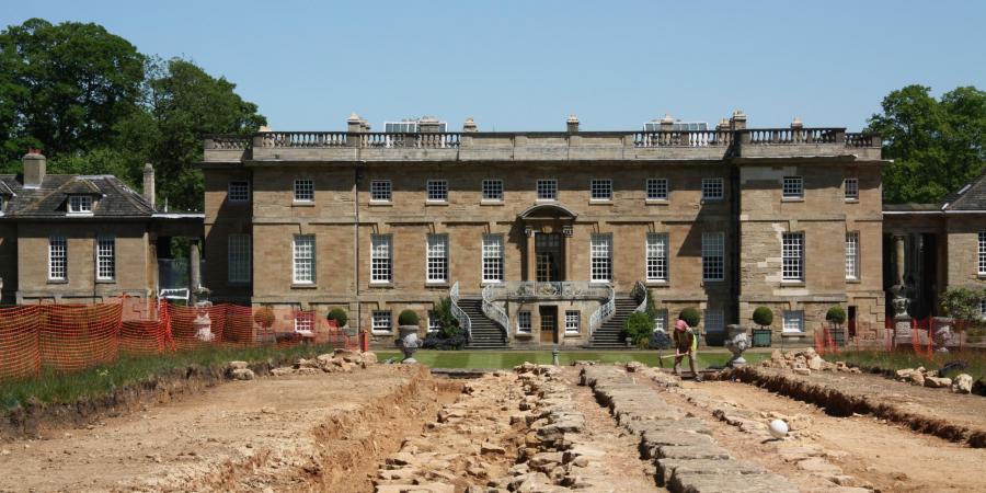 Archaeological excavation work at Bramham Park, Wetherby