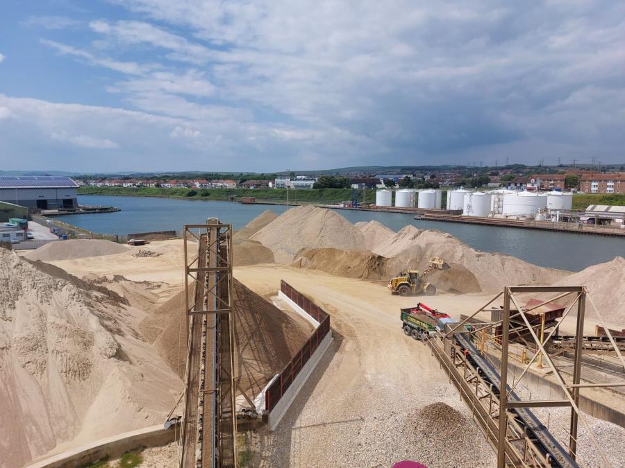 Aggregates wharf and estuary