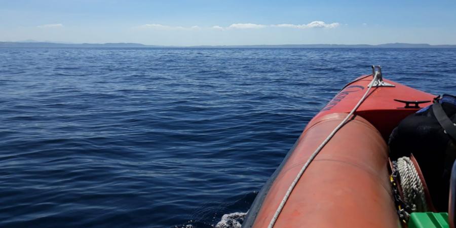 View of the sea from a boat
