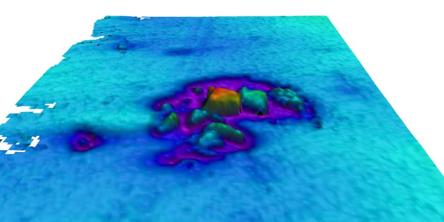 Multibeam echo-sounder image of the Dunwich Bank wreck site