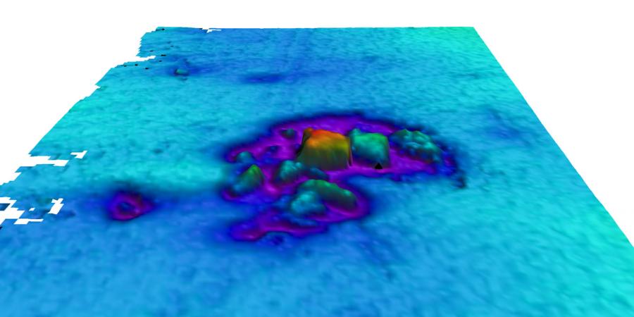 Multibeam echo-sounder image of the Dunwich Bank wreck site