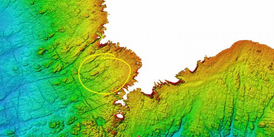 Bathymetry of the seabed