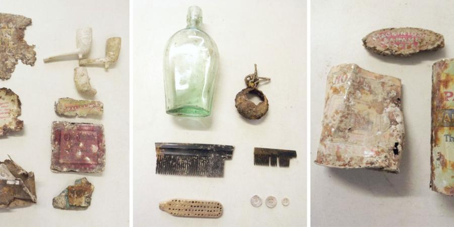 A selection of finds from the practice trenches at Larkhill
