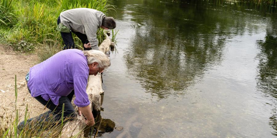 Salisbury River Park participants by the River Avon