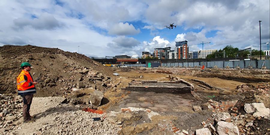 Excavations at Marshall’s Mills, Leeds - UAV