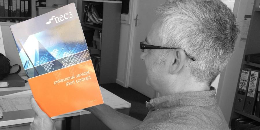 Richard O’Neill Senior Project Manager reading up on the NEC3 short contract