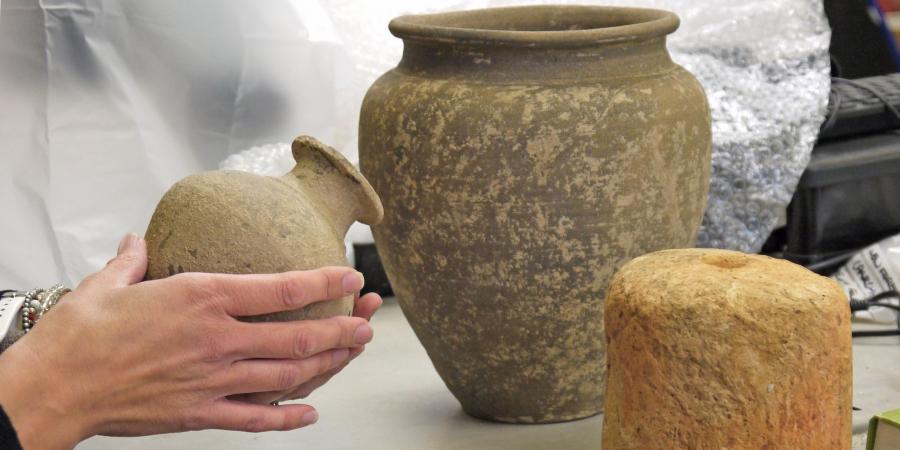 Preparing the finds for our London & SE open day