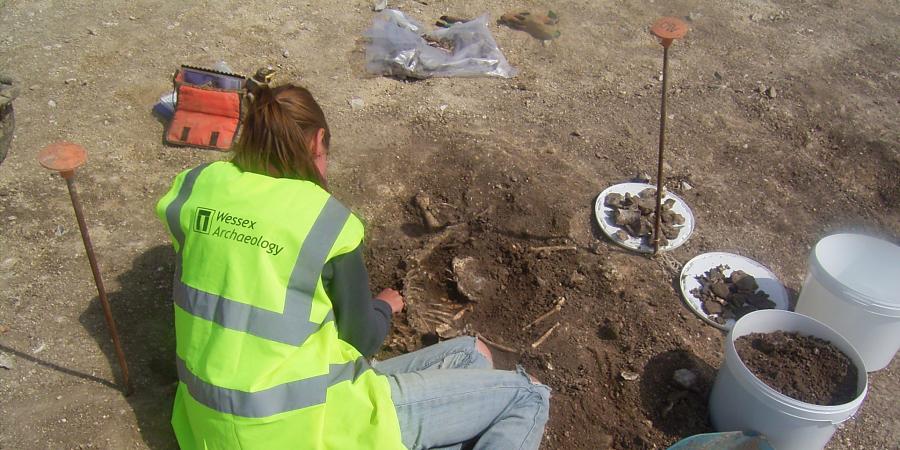 Archaeological excavation at Margetts Pit, Burham, Kent