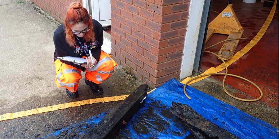 Rebecca Pitfield during her two week work experience