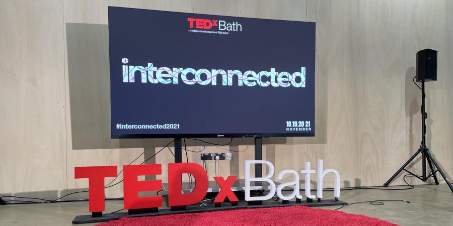 TEDxBath screen set up 