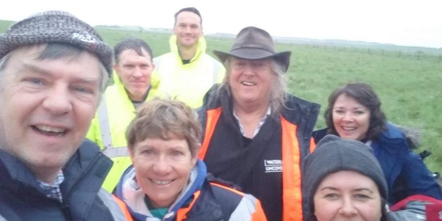 Some of the team at East Chisenbury