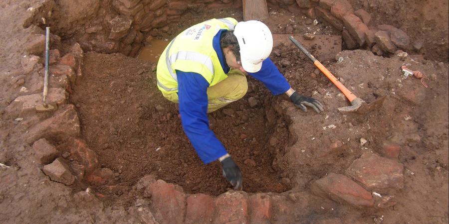 Archaeological excavation work at Cannington Court