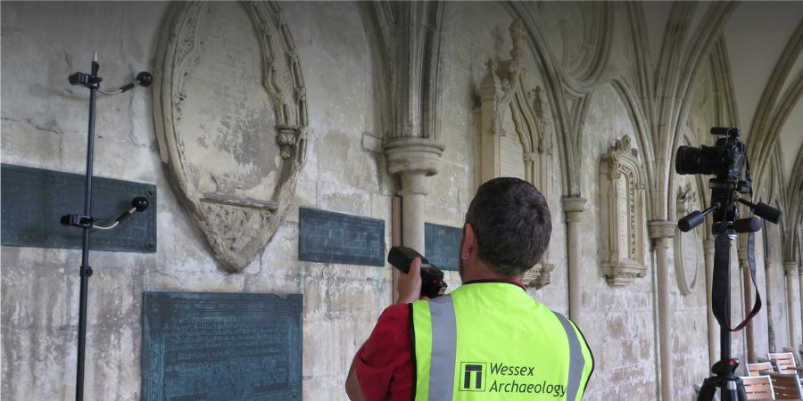 Reflective transformation imaging underway at Salisbury Cathedral