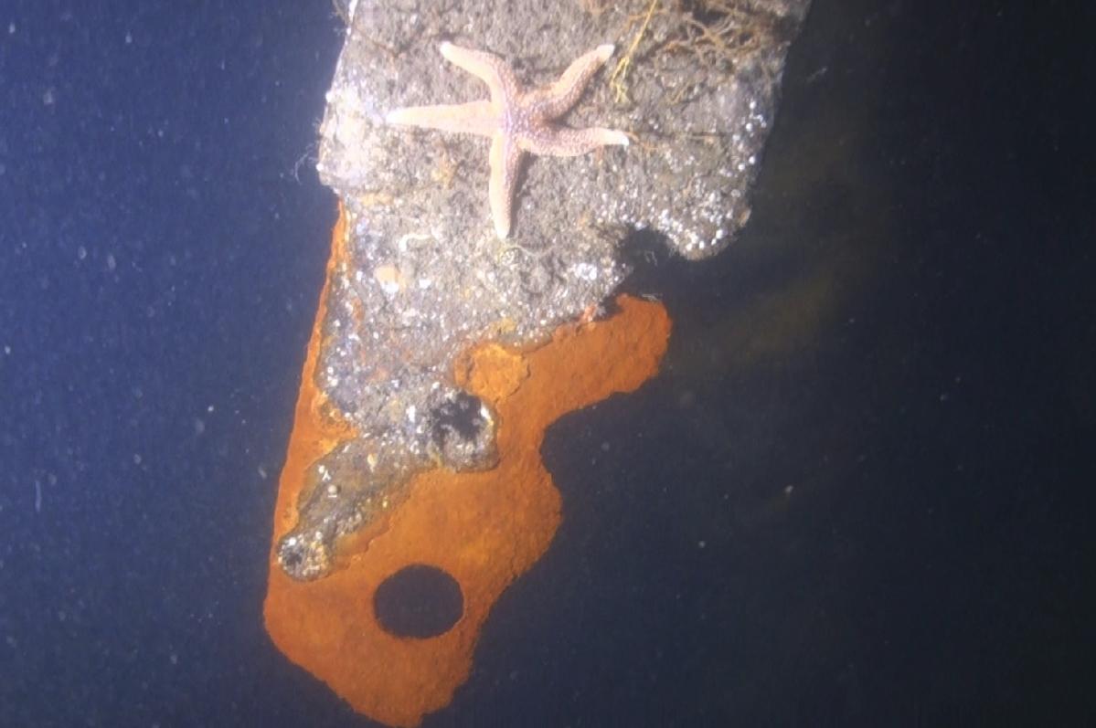 One of the frames of the cylindrical pressure hull of UB 107