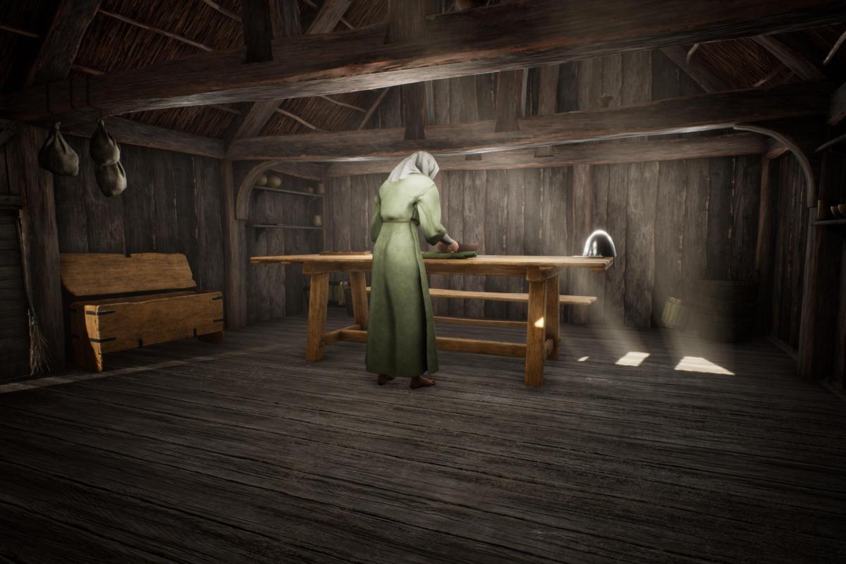 Dinning table in our Virtual Reality 3D our virtual experience of Saxon homelife 