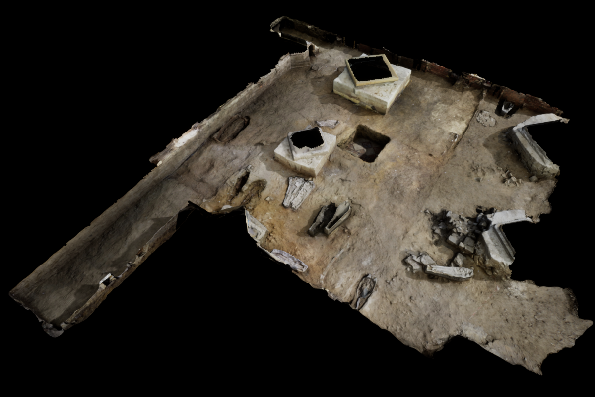 Combined data sets from Bath Abbey excavations for the VR experience
