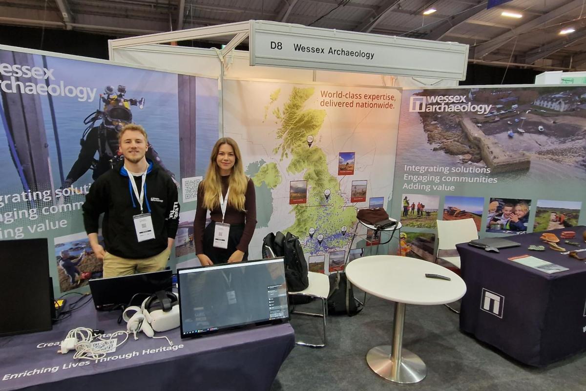 Wessex Archaeology's stand at the Flood & Coast event