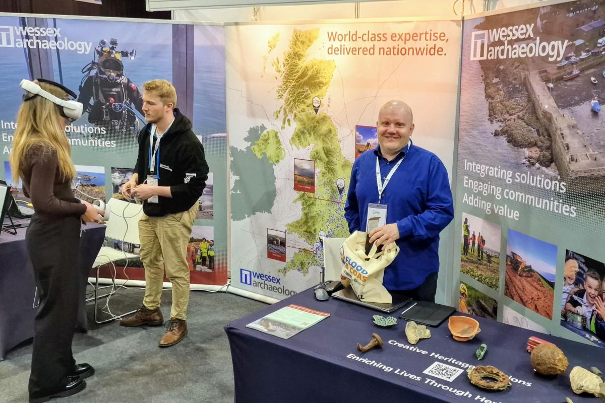 Wessex Archaeology's stand at the Flood & Coast event