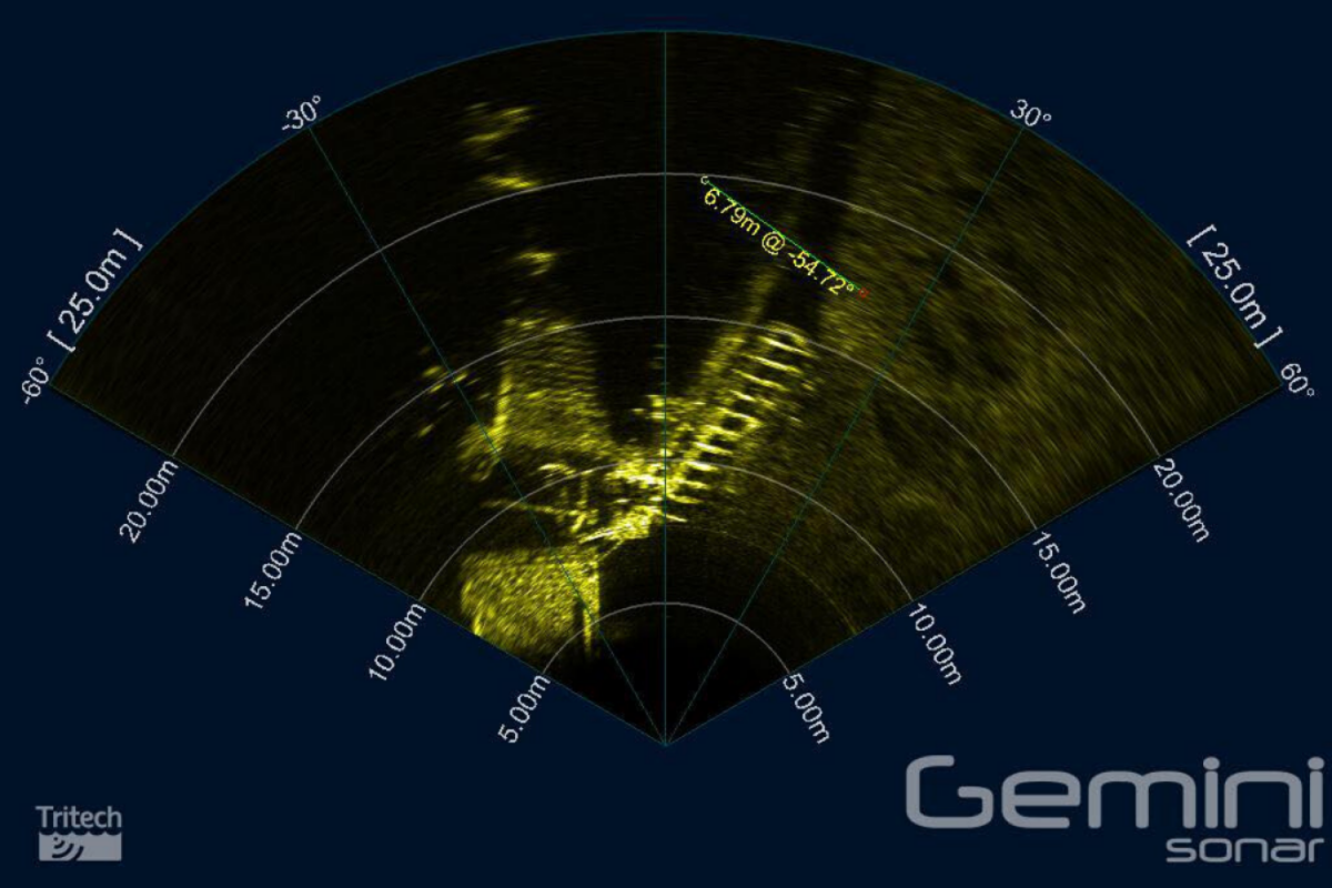 Sonar imagery from the Exercise Tiger site