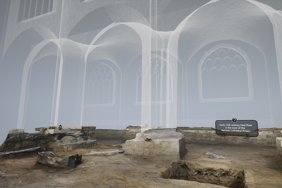 Virtual Reality experience an excavation below Bath Abbey