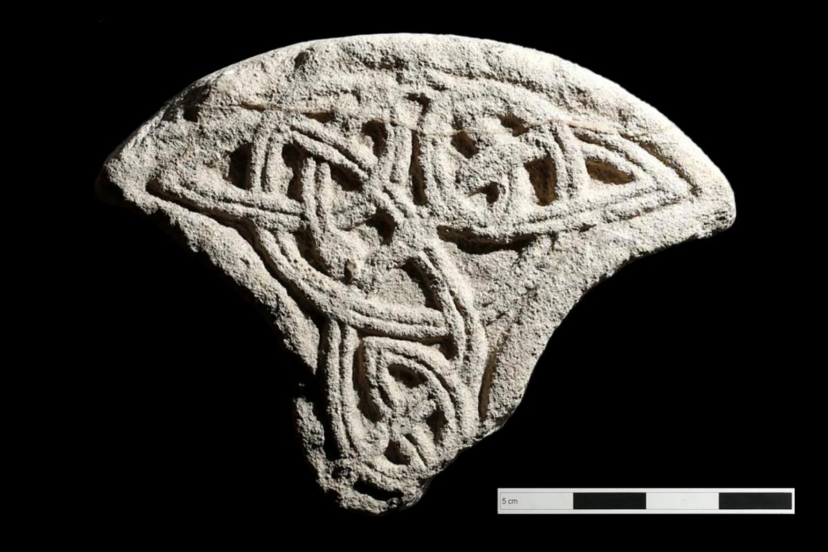 Anglo-saxon carved stone from beneath Bath Abbey