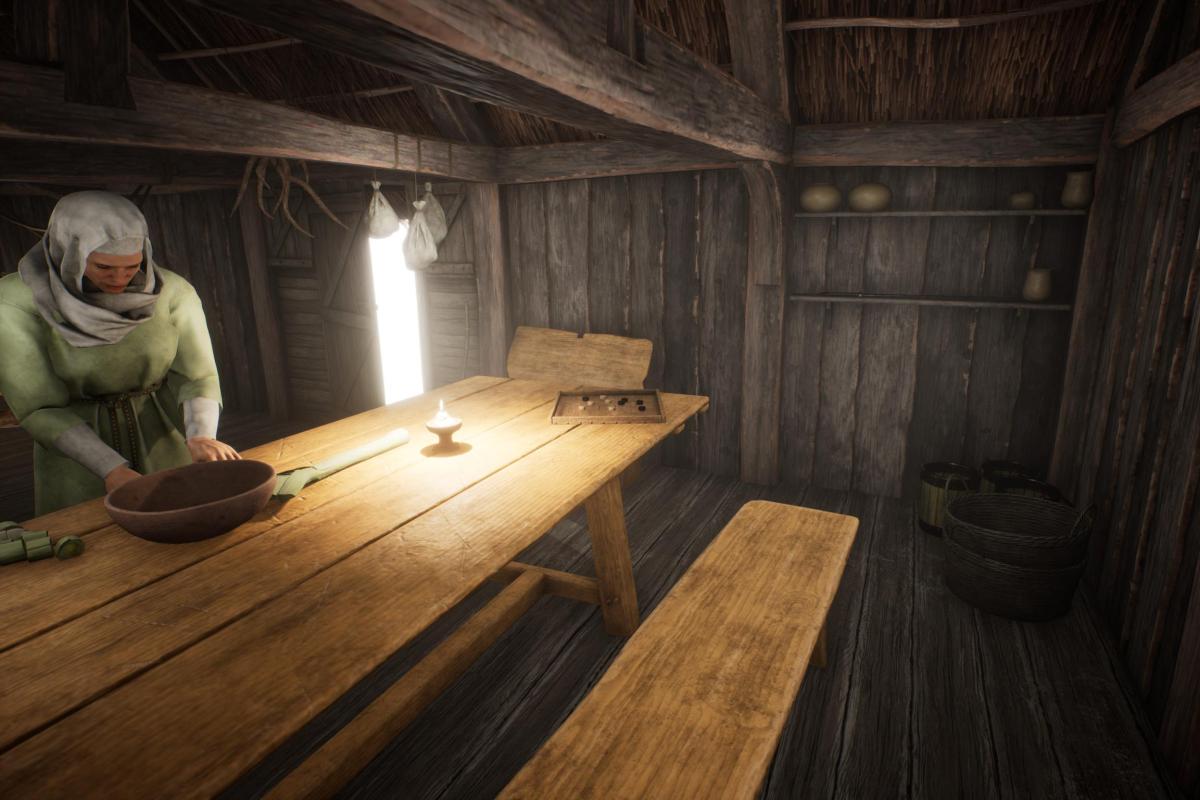 Play a game in our Virtual Reality 3D our virtual experience of Saxon homelife 