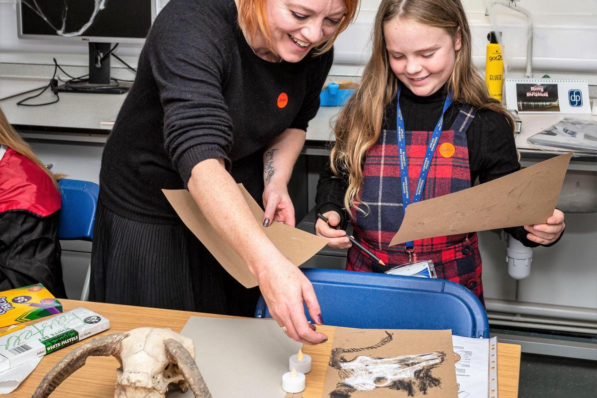 Jennie Anderson runs art workshop