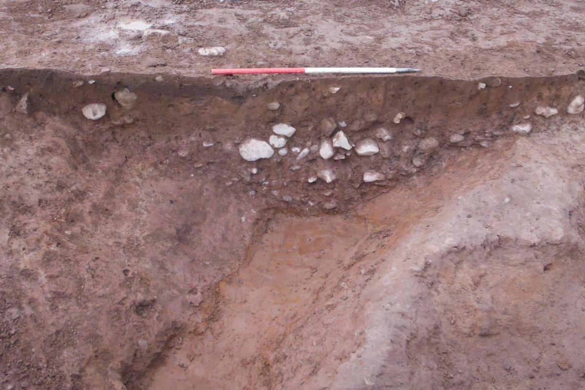 Cross section of the ring-ditch around the western barrow