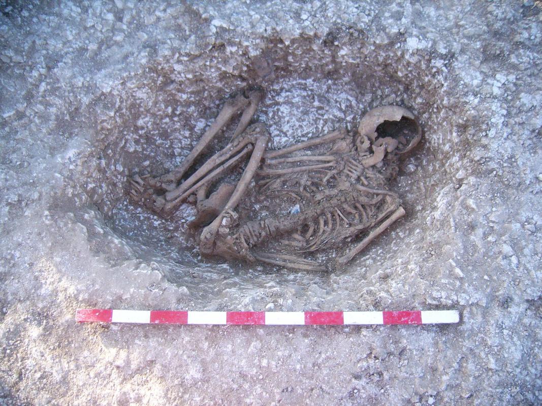 Iron Age inhumation burial uncovered at Rowbarrow