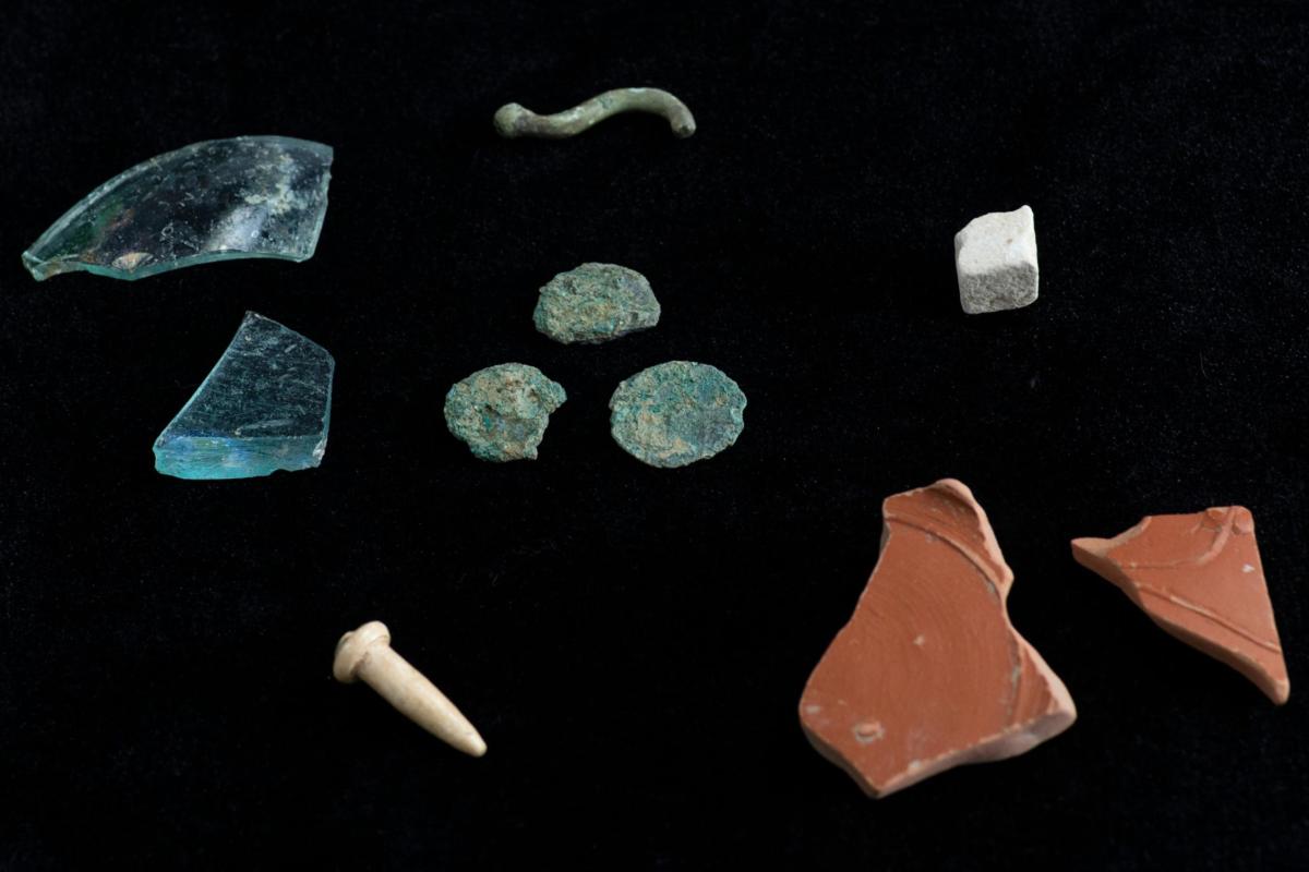 A collection of Roman finds from Bath Assembly Rooms National Trust. Image credit James Beck